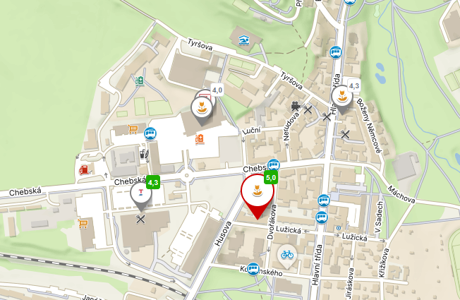 Mapa Květinářství u Vlásenků